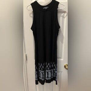 Karen Kane Black Women's Knit Dress with Hem Print